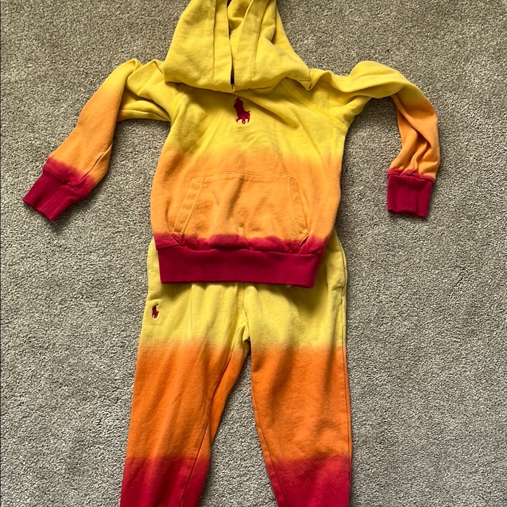 Kids Polo Gradient Hoodie and Joggers Set